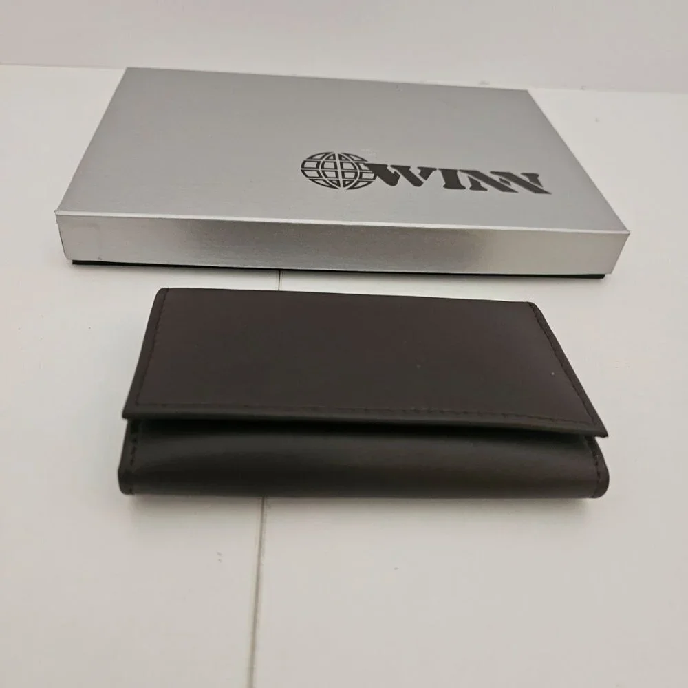 Winn International Cowhide Napa Leather Bavarian Key Case Brown